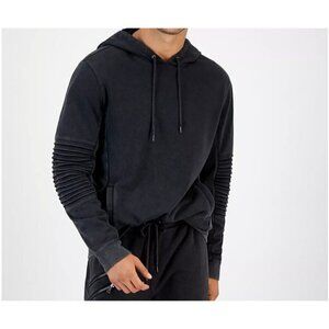 INC Regular-Fit Moto Hoodie. Washed-out Look. Size XS. New With Tags $75
